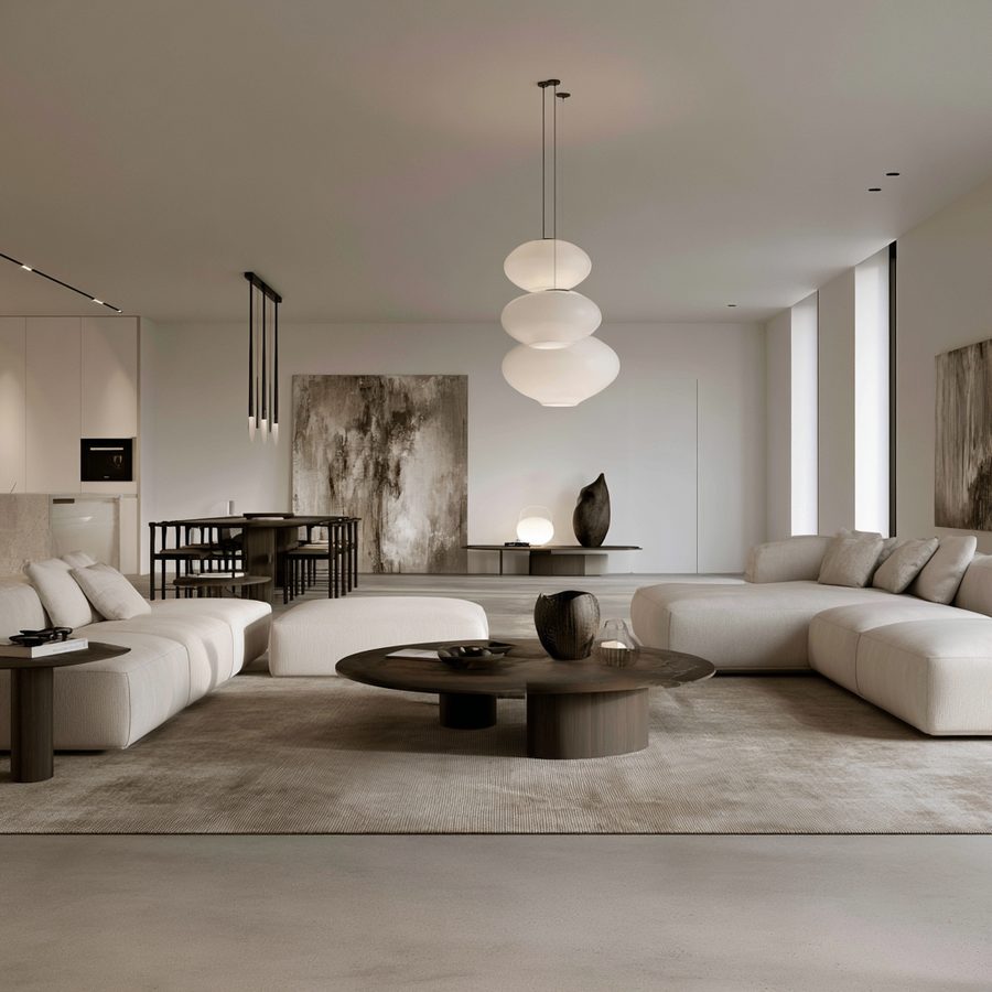 Nieuwbouw interieur met stucwerk